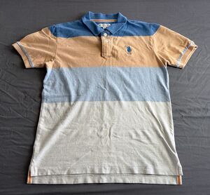 U.S. Polo Assn. Men’s Large Blue Orange Grey Polo Shirt